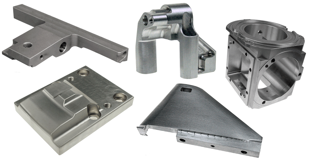 Verschiedene CNC-gefräste Präzisionsteile aus Metall